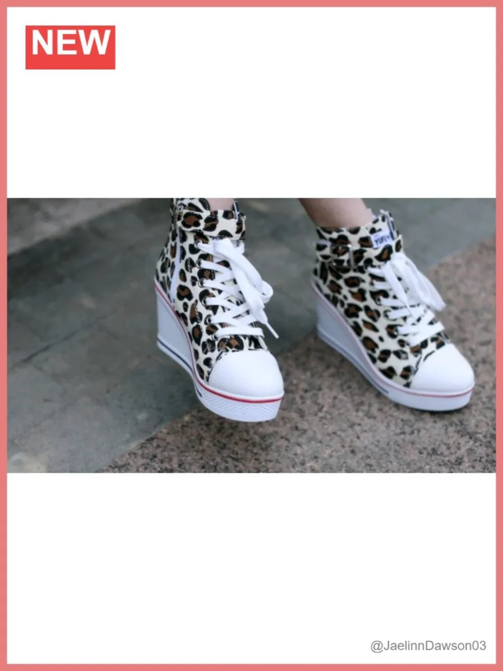 Canvas High Top Wedge Sneakers with Zippers